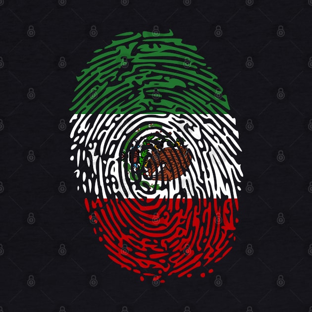 Fingerprint Mexico Flag by remixer2020